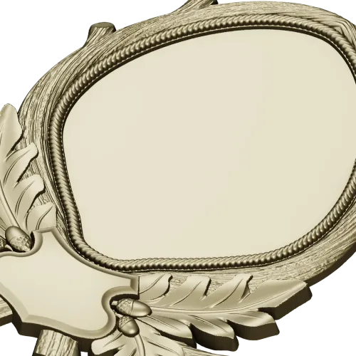 Ornate Laurel Cartouche - STL 3D Model for CNC