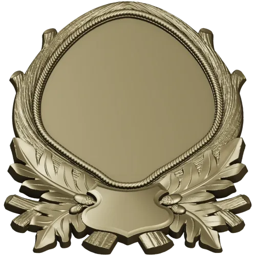 Ornate Laurel Cartouche - STL 3D Model for CNC
