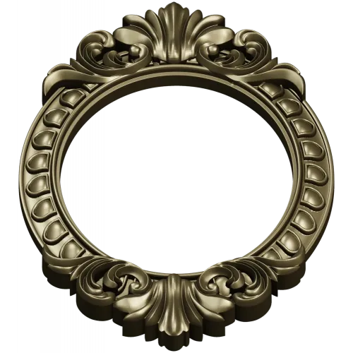 Ornate Oval Frame STL 3D Model for CNC Milling