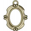 Ornate Oval Pendant Frame - STL 3D model for CNC