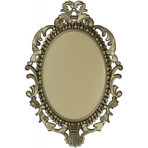 Ornate Oval Rococo Frame STL for CNC