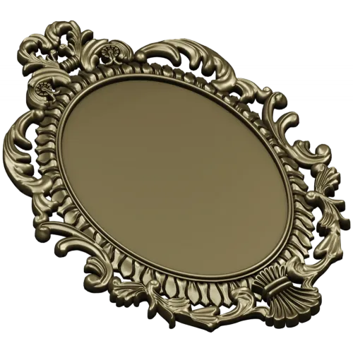 Ornate Oval Rococo Frame STL for CNC