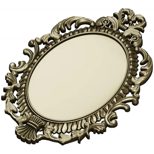 Ornate Oval Rococo Frame STL for CNC