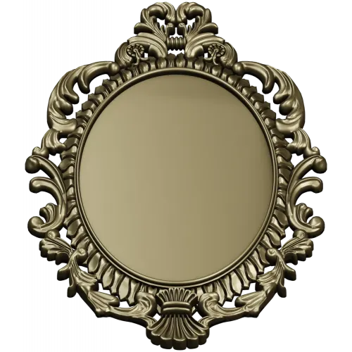 Ornate Oval Rococo Frame STL for CNC