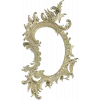 Rococo Oval Decorative Frame STL for CNC