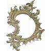 Rococo Oval Decorative Frame STL for CNC