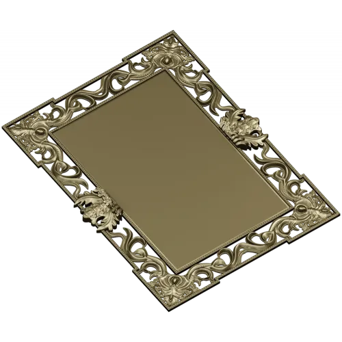 Ornate Rococo Rectangular Frame STL for CNC Routers