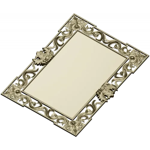Ornate Rococo Rectangular Frame STL for CNC Routers