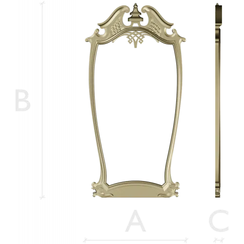 Ornate Rococo Frame STL for CNC Routing
