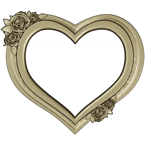 Heart Frame with Rose Clusters - STL 3D Model for CNC