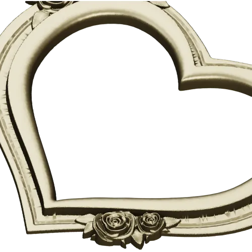 Heart Frame with Rose Clusters - STL 3D Model for CNC