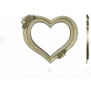Heart Frame with Rose Clusters - STL 3D Model for CNC