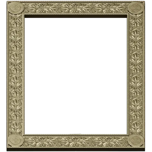 Резная рамка "Золотой картуш" - stl модель для ЧПУ