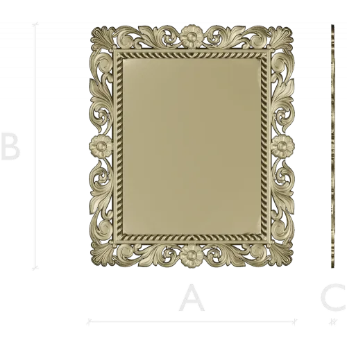 Ornate Baroque Frame STL for CNC