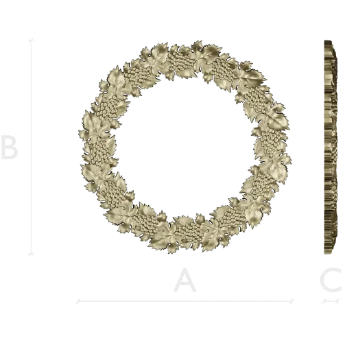 Grapevine Laurel - STL 3D model for CNC carving