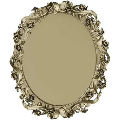 Rosaline Oval Frame STL 3D model for CNC