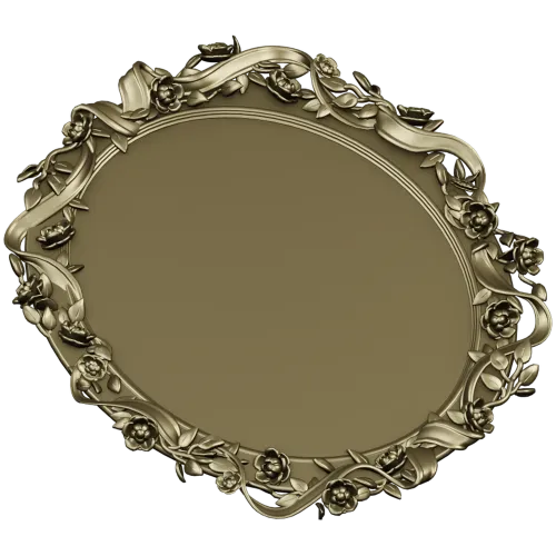 Rosaline Oval Frame STL 3D model for CNC