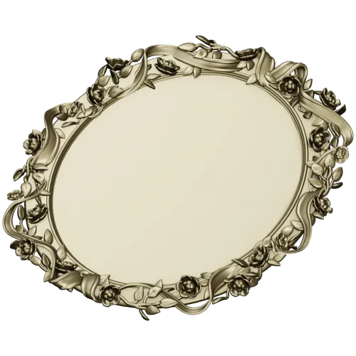 Rosaline Oval Frame STL 3D model for CNC