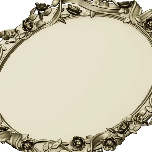 Rosaline Oval Frame STL 3D model for CNC