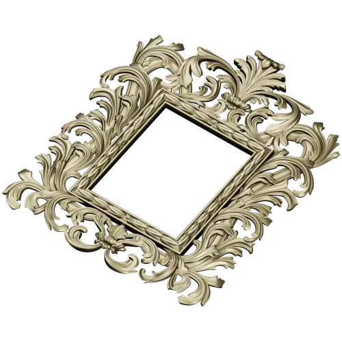 Baroque Acanthus Frame - STL 3D model for CNC