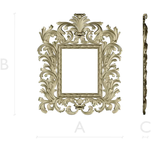 Baroque Acanthus Frame - STL 3D model for CNC