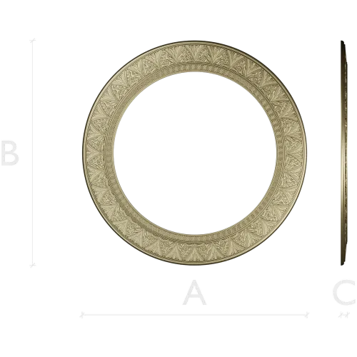 Ornate Round Frame STL for CNC