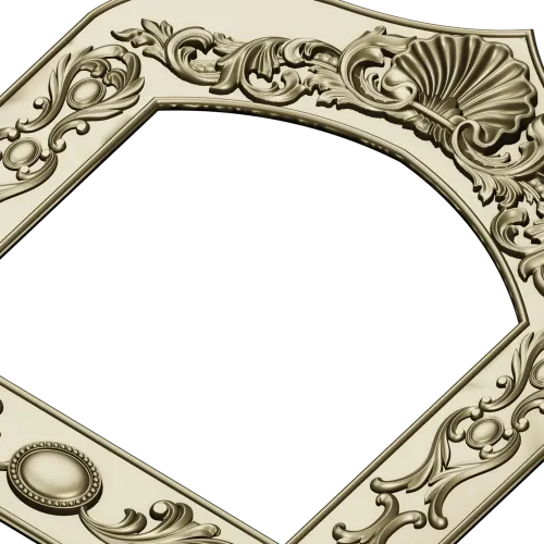Arched Ornate Frame STL for CNC