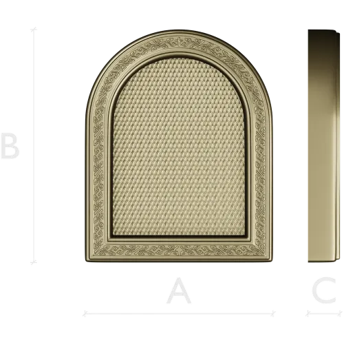 Arched Decorative Frame STL - detailed 3D model for CNC carving