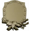 Oakcrest cartouche - high-relief decorative frame STL for CNC