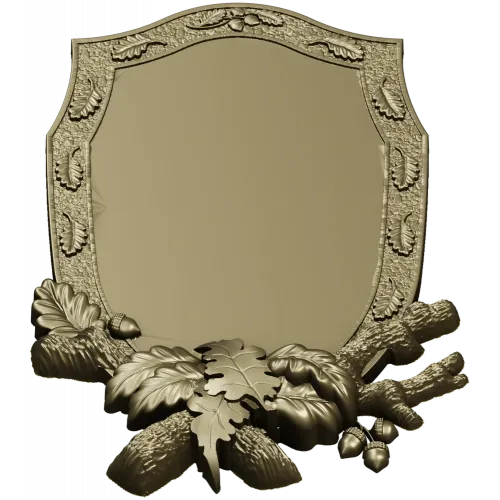 Oakcrest cartouche - high-relief decorative frame STL for CNC