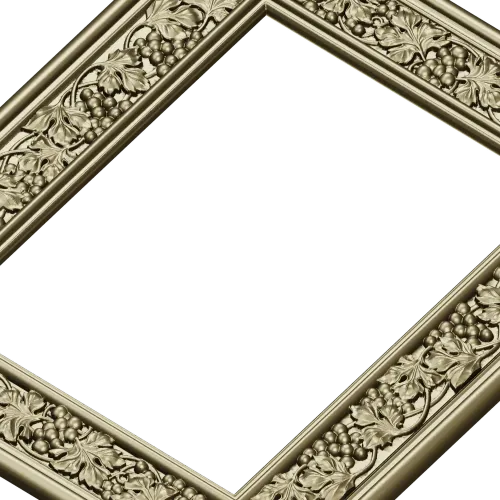 Рамка с виноградным орнаментом - 3D модель STL для ЧПУ