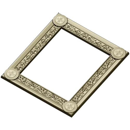 Ornate Rosette Corner Frame - STL 3D Model for CNC