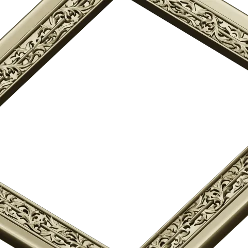 Ornate Rosette Corner Frame - STL 3D Model for CNC