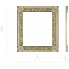 Ornate Rosette Corner Frame - STL 3D Model for CNC