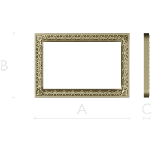 Rectangular Arch-Motif Frame STL for CNC Router
