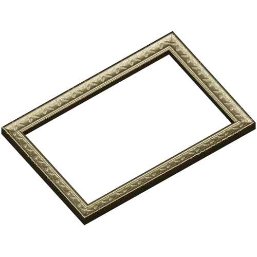 Laurel Ribbon Frame - 3D STL model for CNC milling