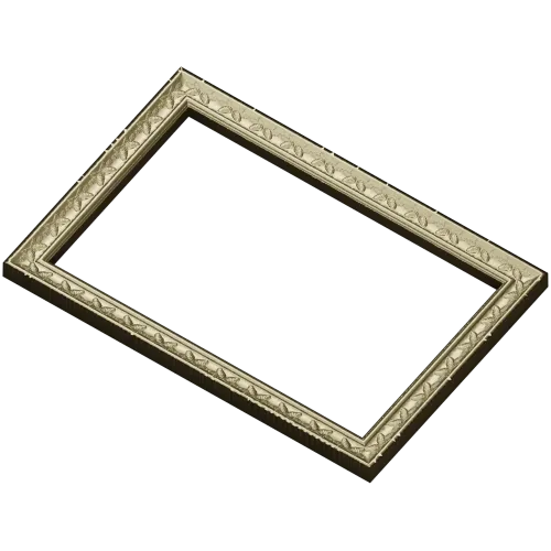 Laurel Ribbon Frame - 3D STL model for CNC milling