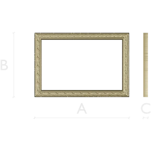Laurel Ribbon Frame - 3D STL model for CNC milling
