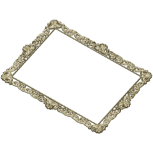 Рокайльная рамка STL для ЧПУ - декоративная прямоугольная багетная 3D модель