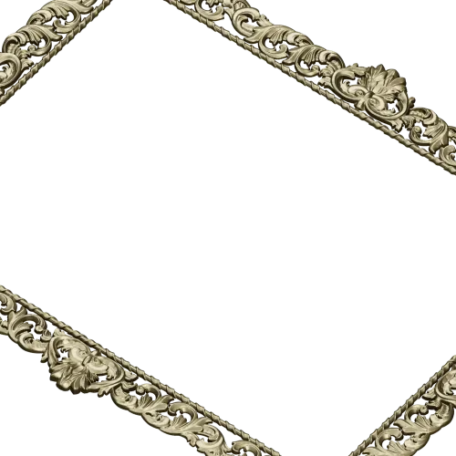 Рокайльная рамка STL для ЧПУ - декоративная прямоугольная багетная 3D модель