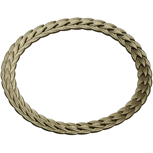 Laurel Braid Round Frame - STL 3D Model for CNC