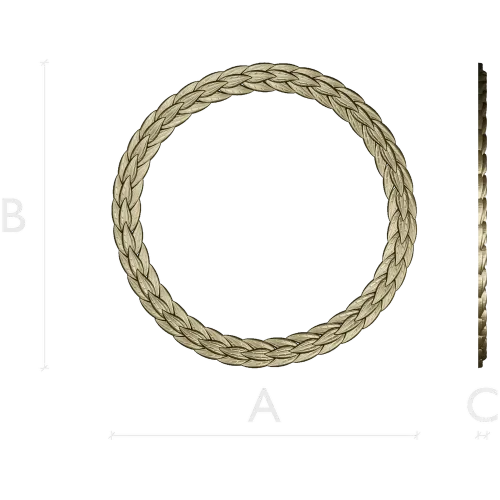 Laurel Braid Round Frame - STL 3D Model for CNC