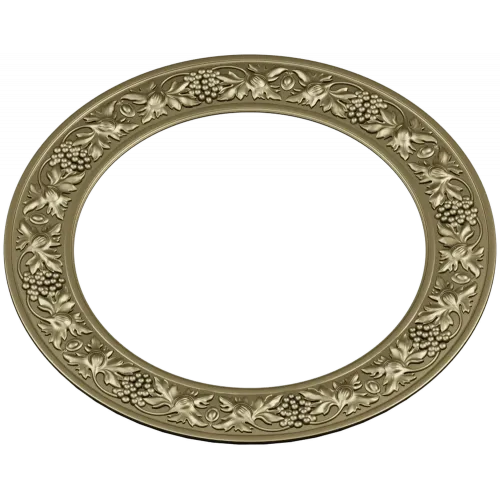 Круглая рамка с виноградной гирляндой - STL модель для ЧПУ