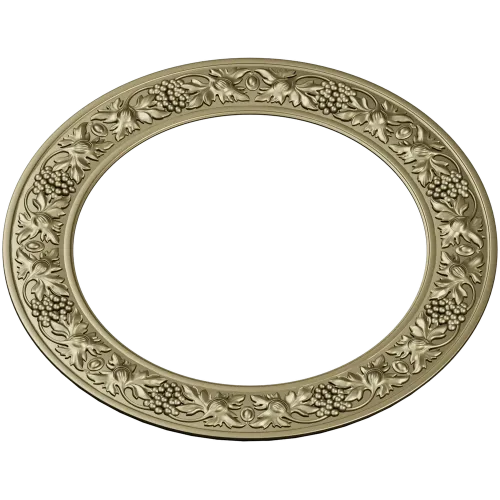 Круглая рамка с виноградной гирляндой - STL модель для ЧПУ