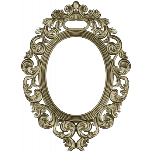 Ornate Rococo Oval Frame STL for CNC Routing