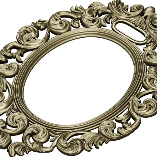 Ornate Rococo Oval Frame STL for CNC Routing