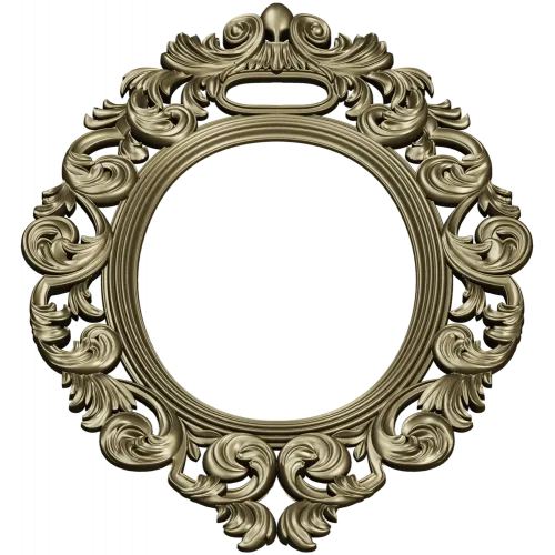 Ornate Rococo Oval Frame STL for CNC Routing