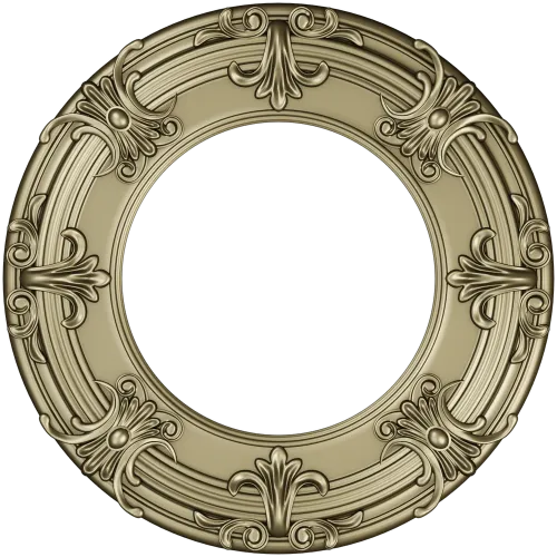 Baroque Round Frame 3D STL for CNC Milling
