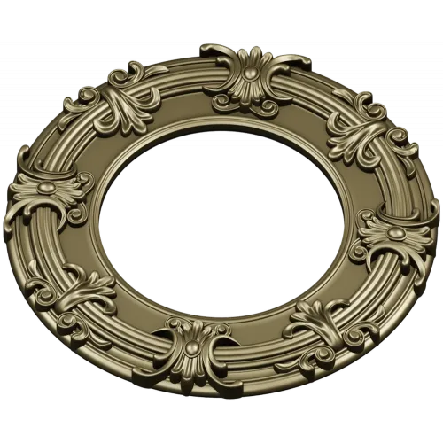 Baroque Round Frame 3D STL for CNC Milling