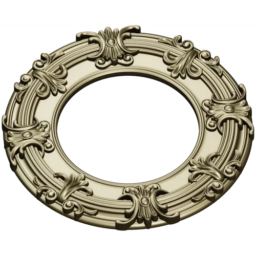 Baroque Round Frame 3D STL for CNC Milling
